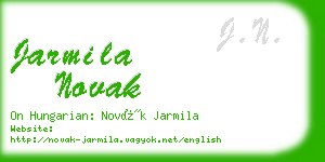 jarmila novak business card